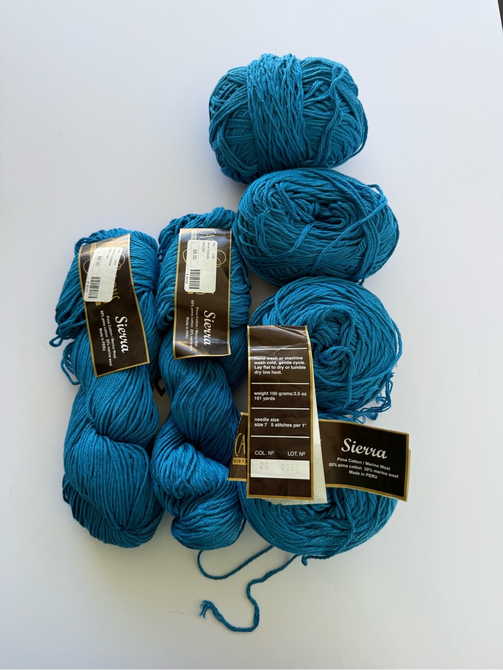 Cascade Sierra Cotton-Merino Blend Yarn - Teal